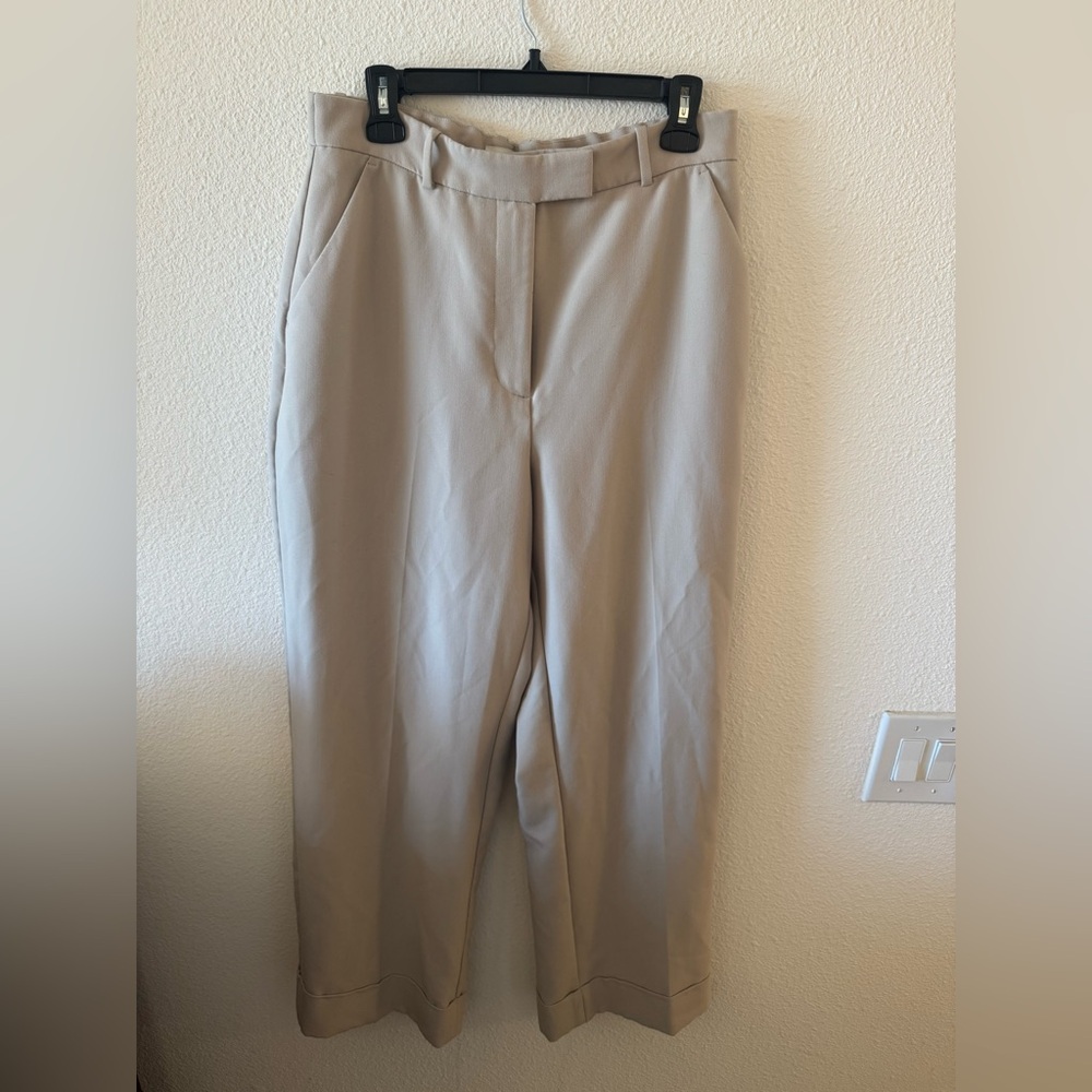 Abercrombie & Fitch Curve Love Cuffed Hem Tailored Wide Leg Pant: SIZE 31 LONG - Picture 3 of 5